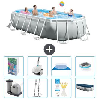 Intex Piscina Prism Frame Oval - 503x274x122 Cm - 9-piezas S552