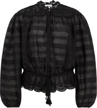 Isabel Marant Isabel Marant, Blouses, female, Black, Size: S Light Quilted Cropped Blouse