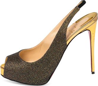 Christian Louboutin Pumps con cinturino posteriore - Oro