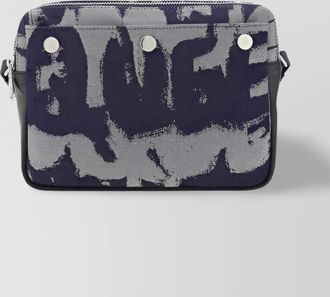 Alexander McQueen denim graffiti print crossbody bag
