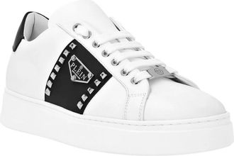 Philipp Plein Nappa Leather Lo-Top Sneakers Hexagon - unisex - Sneakers - Wit - 46 EU - Leer - Schoenen