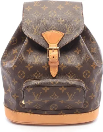 Louis Vuitton Brown Monogram Coated Canvas Leather Backpack (Pre-Owned)