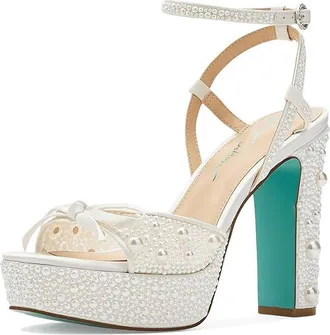 Blue by Betsey Johnson Enola Womens Shoes Pearl : 9.5 M, Synthetic