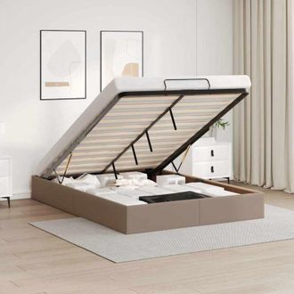 vidaXL Estructura Cama Otomana Sin Colch&oacute;n Cappucino 140x200 Cm Vidaxl