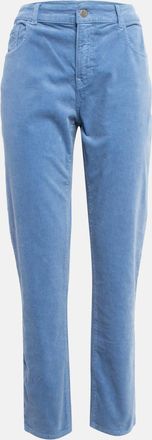 Emporio Armani Blue Corduroy High Rise Skinny Jeans L Waist 31