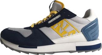 Napapijri Grijze Leren Sneakers Vetersluiting Stijl - Heren - Sneakers - Veelkleurig - 43 EU - Leer - Schoenen