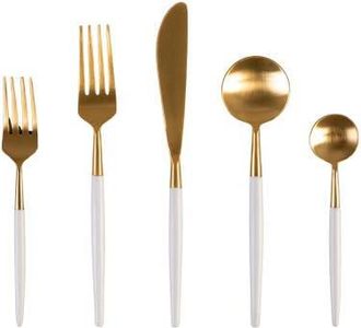 Be Home White and Gold Flatware Set at Nordstrom