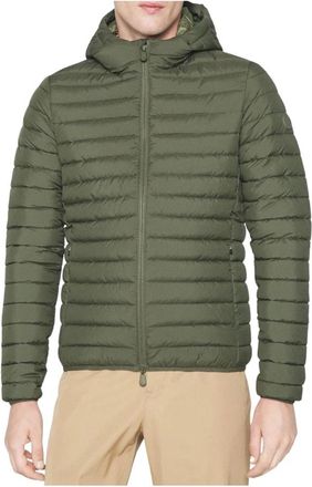 Save The Duck Luke Gewatteerde Jas met Capuchon - Heren - Gewatteerde jassen - Groen - M - Polyester - Jassen
