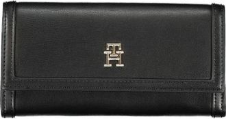 Tommy Hilfiger Elegante Portemonnee met Dubbel Compartiment - Dames - Portefeuilles - Zwart - ONE Size - Accessoires