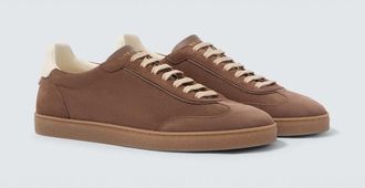 Brunello Cucinelli Zapatillas de ante con piel