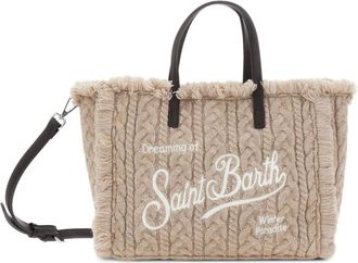 MC2 Saint Barth Colette Wool Braid Tote - Dames - Tassen - Beige - Maat: ONE Size Wol