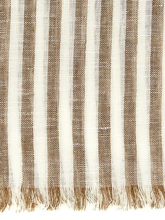 Brunello Cucinelli Womens Brown Linen Scarf