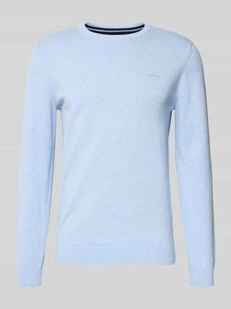 s.Oliver Red Label Regular Fit Pullover aus reiner Baumwolle in Hellblau Melange, Gr&ouml;&szlig;e XXXL