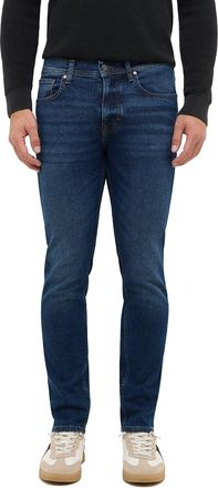 Mustang Slim-fit-Jeans MUSTANG Herren Style Orlando Slim, Herren, Gr. 32, L&auml;nge 34, blau (983 dunkelblau), Denim/Jeans, 99% Baumwolle, 1% Elasthan, unifarben,
