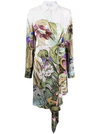 Off-white Chemisier con stampa - Bianco