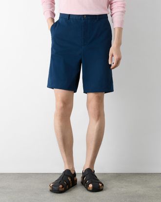 Oliver Sweeney Mens Sistelo Chino Shorts in Dark Blue Cotton - Size 34 (Waist)