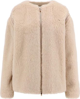 Max Mara Panno Jacket - Dames - Jassen - Beige - XS - Wol - Jassen