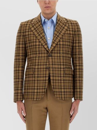 Gucci double g check pattern jacket