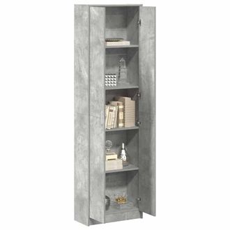 Berkfield Home Wardrobe Concrete Grey 55x25x189 cm Engineered Wood | Size: 55 x 25 x 189 cm