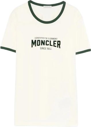 Moncler SS T-Shirt - Dames - T-shirts - Wit - L - Katoen - Tops