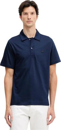 Lacoste Paris Classic Fit Open Neck Geborduurd Poloshirt - Heren - Polos - Blauw - S - Katoen - Tops