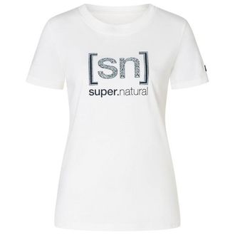 super.natural Logo SN Bandana Bio Cotton Tee Merinoshirt f&uuml;r Damen | wei&szlig;