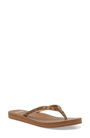 Sanuk Yoga Joy II Stud Flip Flop in Ojai Tan at Nordstrom, Size 5