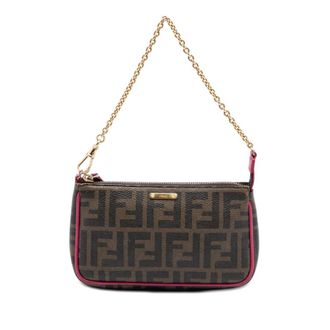 Fendi Pre-owned Fendi Zucca Spalmati Chain Pochette Ladies FUBIW25I9PXEACIX