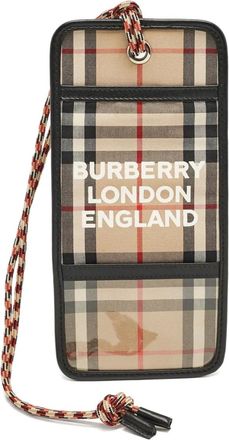 Burberry Geruite pasjeshouder met koord - Beige
