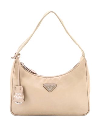 Prada Re-Edition 2000 Tessuto Mini hobo bag - Beige