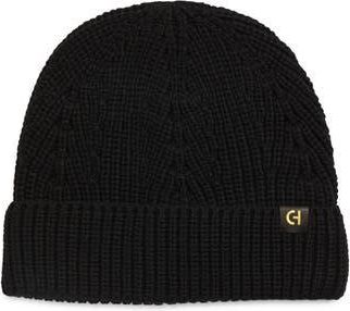 Cole Haan Rib Cuff Beanie in Caviar at Nordstrom Rack
