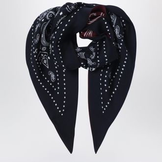 Destin Foulard bandana triangolare blu navy/bordeaux
