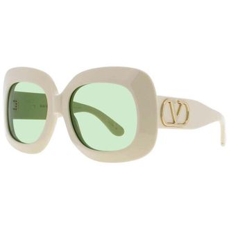 Valentino Ladies Green Rectangular Sunglasses VLS180B