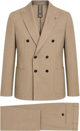 Mulish Kostuums, Heren, Beige, S, Double Breasted Suits