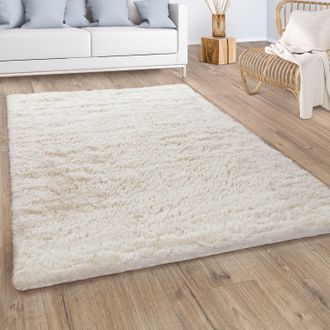 Paco Home Hochflor-Teppich »Silky 591« rechteckig 37 mm Höhe Uni-Farben, besonders weich und kuschelig