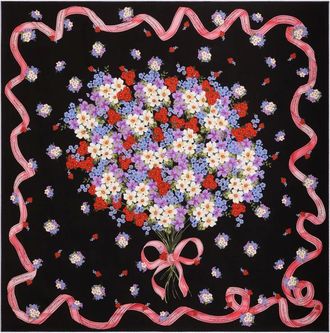 Dolce & Gabbana floral-print scarf - Zwart