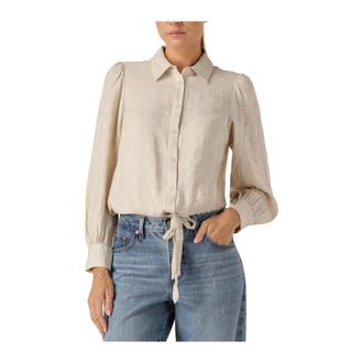 Minus Dames, Blouses & Shirts, Beige, Maat: 2XL Viscose