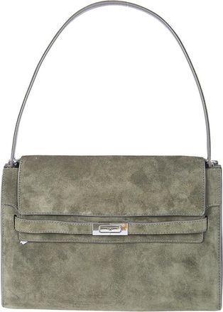 Tory Burch Lee Radziwill Schoudertas - Dames - Schoudertassen - Groen - ONE Size - Leer - Tassen