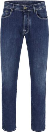 Atelier Noterman Jeans, Heren, Blauw, W34 L32, Slim-fit Jeans