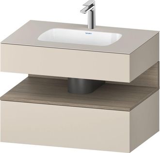Duravit Qatego Lavabo Encastrado Con Base De Lavabo Consola, - Duravit