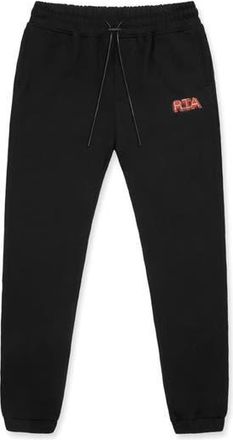 Rta Owen Neon Logo Cotton Sweatpants in Black Neon Logo at Nordstrom Rack, Size Xx-Large