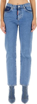 Moschino Blue Straight High Rise Jeans