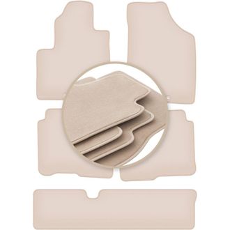 OEM Alfombrillas Premium Beige Para Hyundai Santafe Ii 7 Plazas 2006-2012