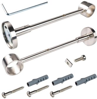 Liedeco Kombiträger für Gardinenstangen und Innenlaufprofile Ø 28 mm