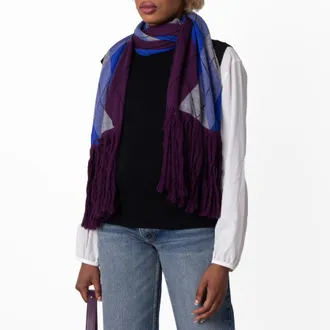Burberry Sleeveless Wool Sweater With Scarf, Size XX-Small