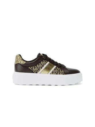 Michael Kors Leopard-Print Canvas Platform Sneaker - Black