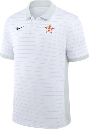 Nike Houston Astros Authentic Collection Striped Victory Nike Mens Dri-FIT MLB Polo in White | 03BG0GJCHUS-P81
