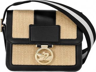 Longchamp Paille Small Crossbody Bag In Black