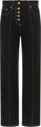 Versace Black Straight High Rise Jeans