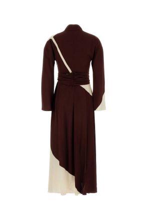 Alberta Ferretti A04710151 1074 Fantasiamarrone Exterior: Viscose Abiti Dress